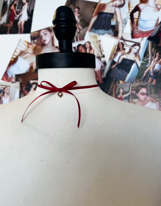 The Amore Chocker in Ruby Red